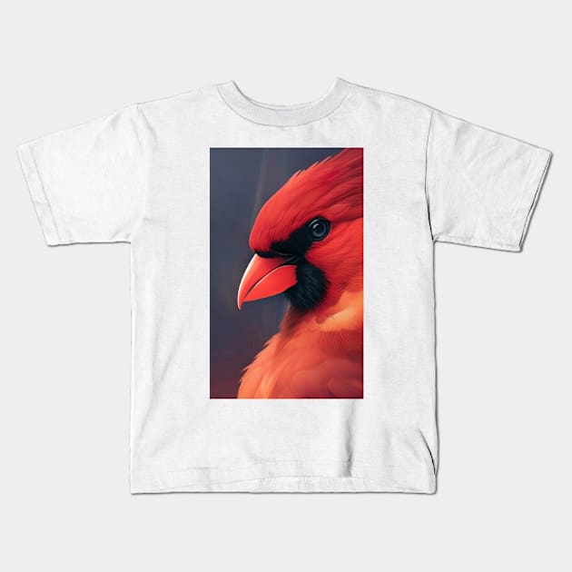 Red Red Cardinal Kids T-Shirt by ShopSunday